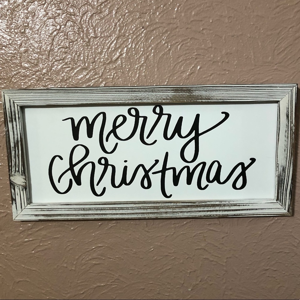 Rustic Merry Christmas Wood Sign 🎄